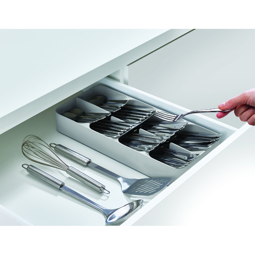 Schubladenorganizer Besteckkasten DRAWERSTORE 2-teilig, grau, Joseph Joseph