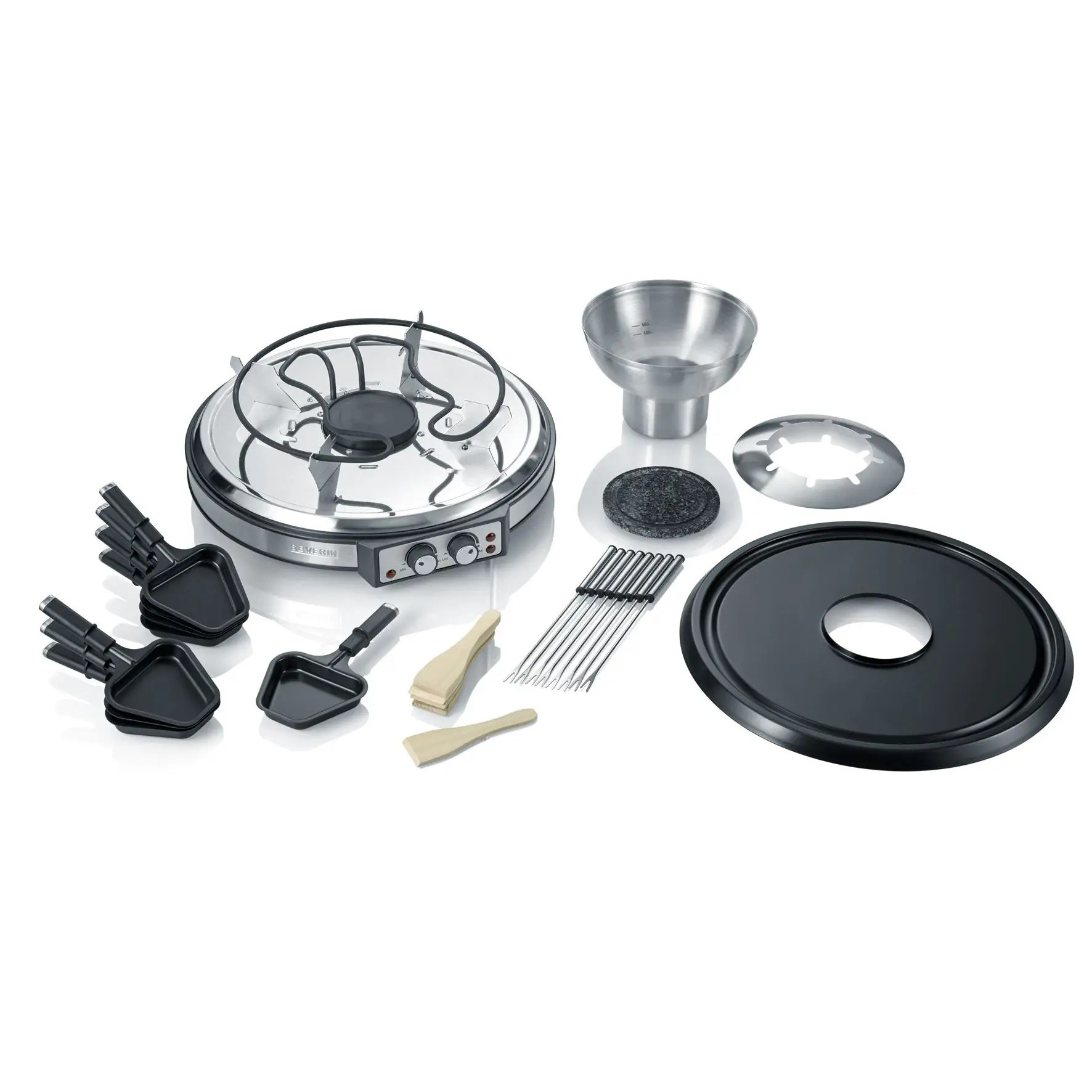 Raclette Grill & Fondue Set 2in1 RG 2348 Severin silber