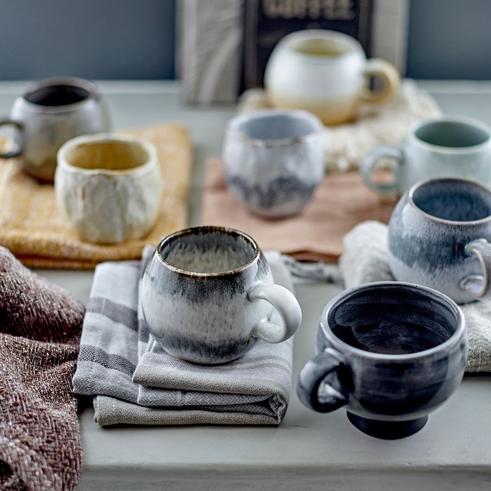 Tasse PAULA 280 ml, braun/grün, Steingut, Bloomingville