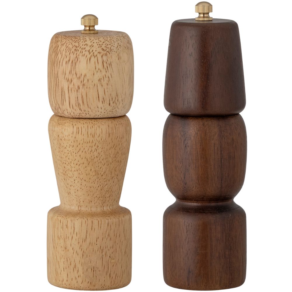 Salz- & Pfeffermühle SABRI 18 cm, 2er-Set, Holz, Bloomingville