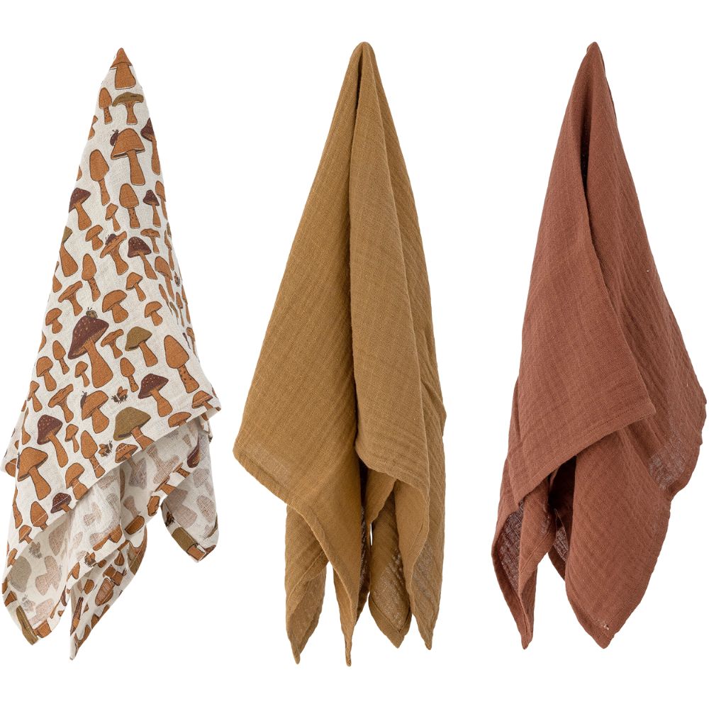 Kinderdecken MUSLIN 66 x 66 cm, 5er-Set, Baumwolle, Bloomingville