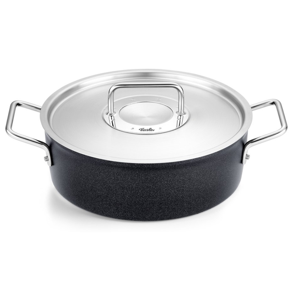 Kochtopfset ADAMANT, 3-teilig, schwarz, Aluminium, Fissler