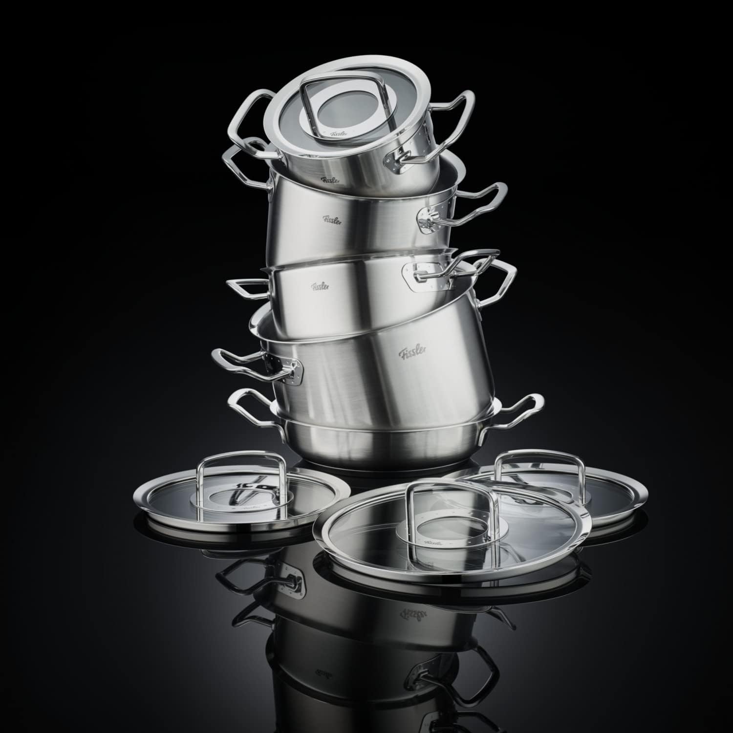 Kochtopf ORIGINAL PROFI 24 cm, silber, Edelstahl, Fissler