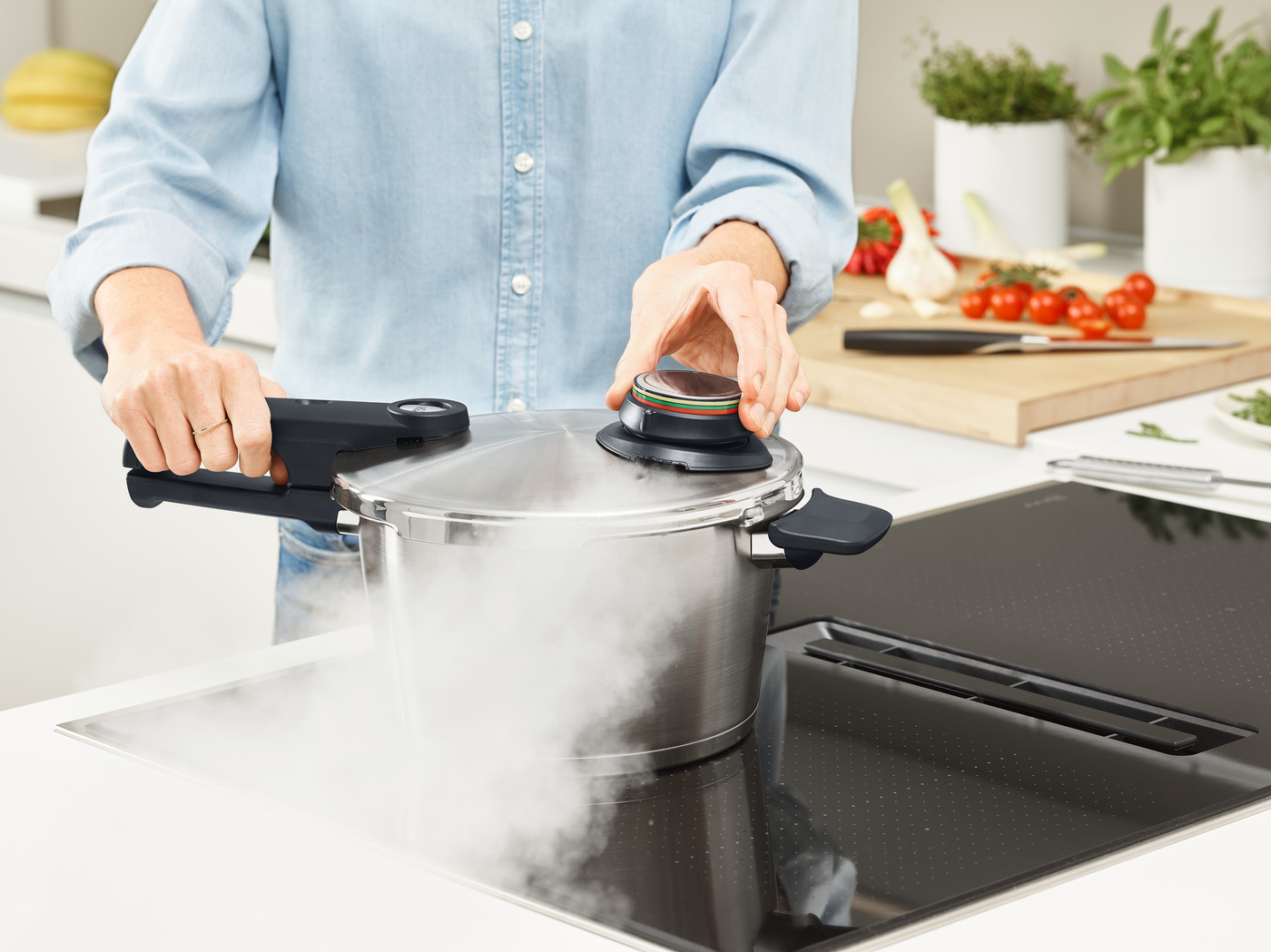 Schnellkochtopf VITAVIT PREMIUM, 2-teilig, 3,5 l + 4,5 l, Fissler