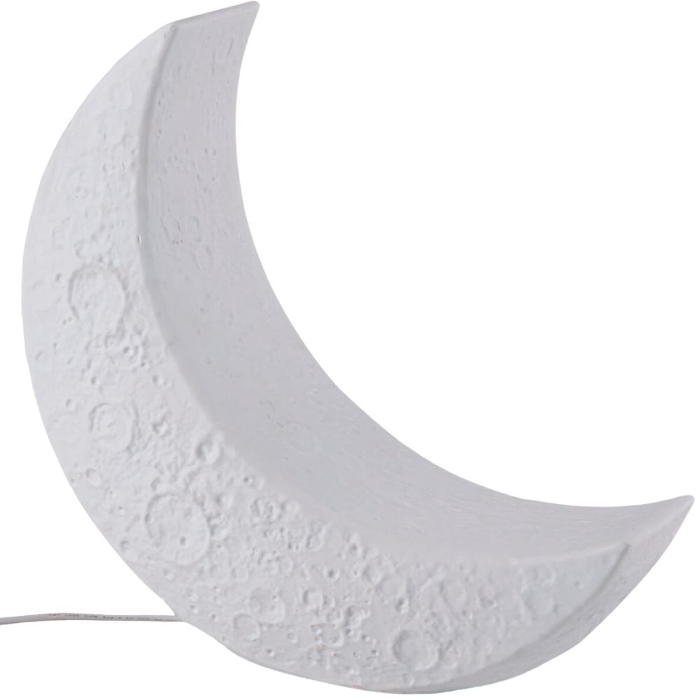 Tischlampe MY TINY MOON 37 cm, weiß, Porzellan, Seletti