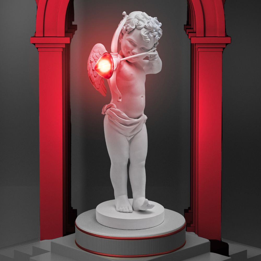 Tischlampe CUPID 63 cm, weiß, Harz, Seletti