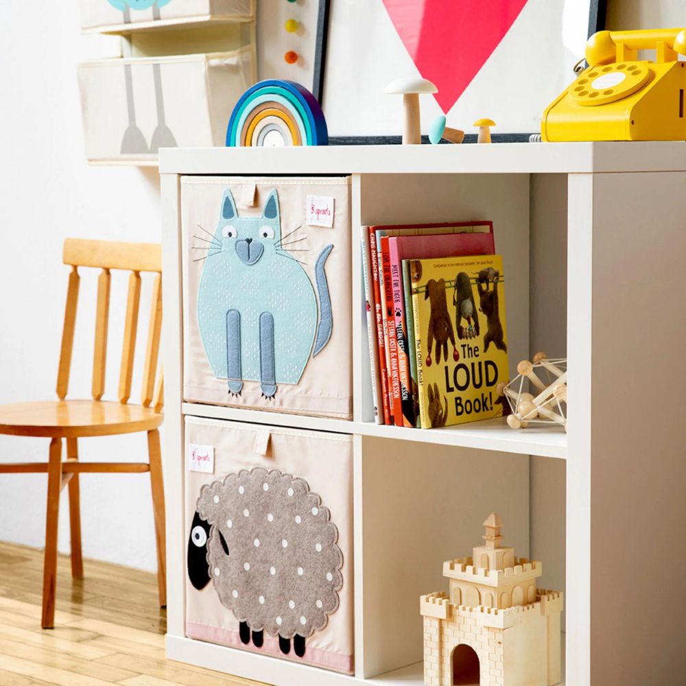 Kinder Aufbewahrungsbox CAT 33 cm, beige, 3 Sprouts