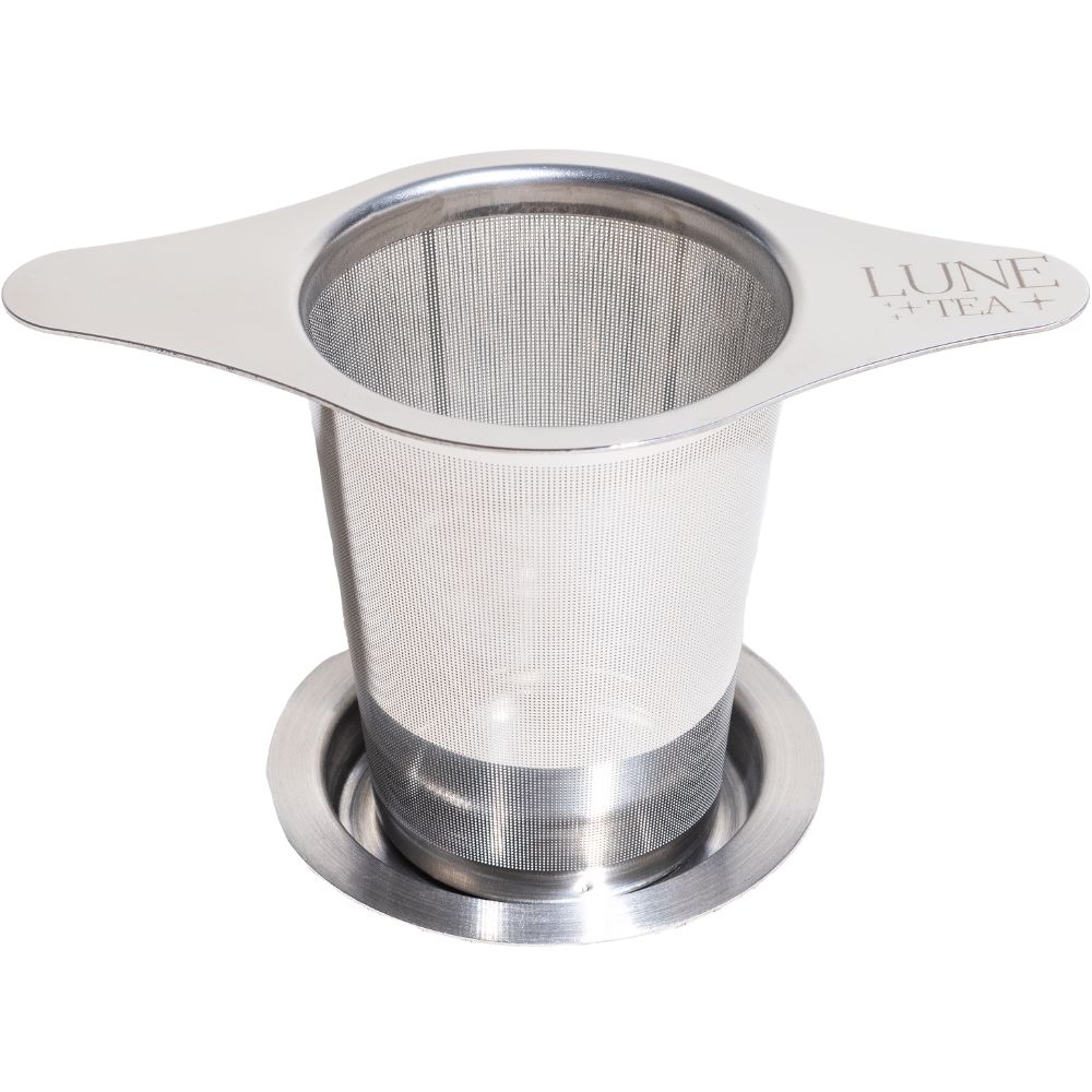 Teesieb, Silber, Edelstahl, Lune Tea