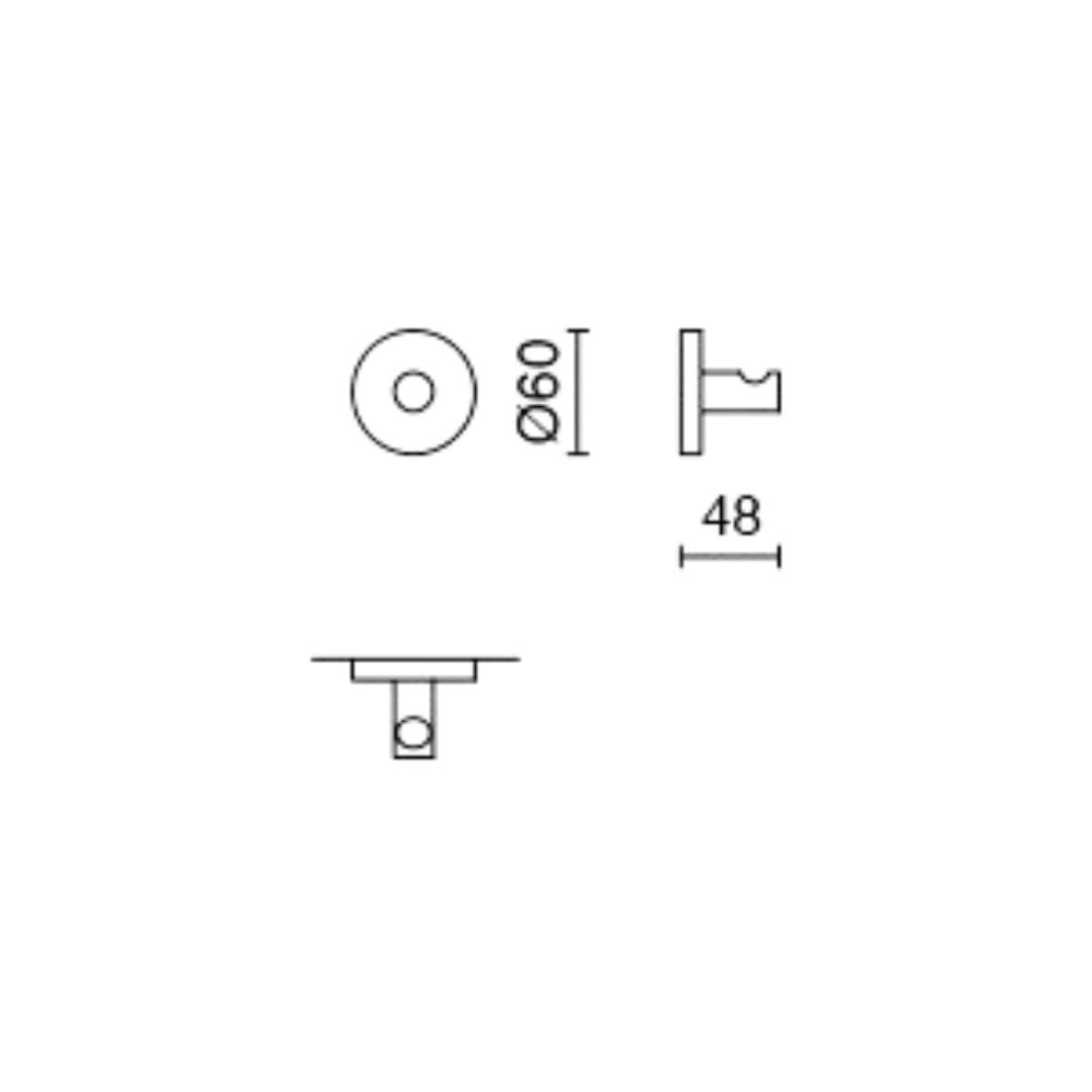 Handtuchhaken SCALA 6 cm, poliert, Edelstahl, Zack