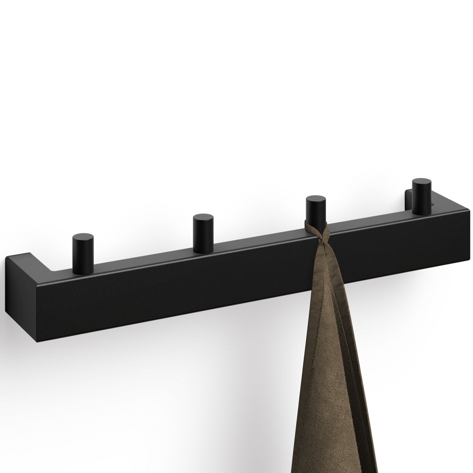 Handtuchstange LINEA 26 cm, schwarz, Edelstahl, Zack