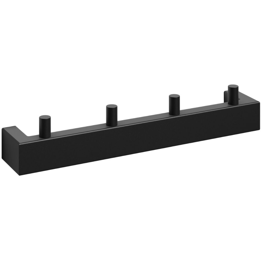 Handtuchstange LINEA 26 cm, schwarz, Edelstahl, Zack