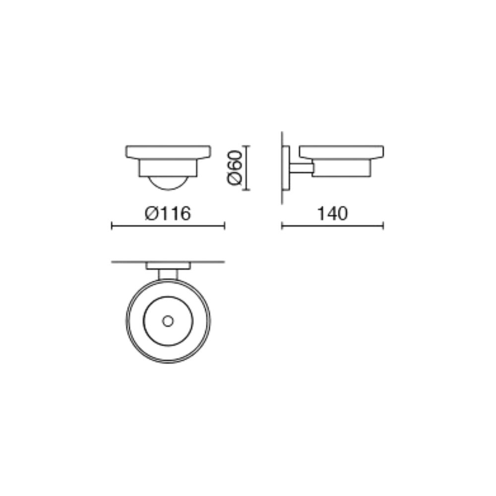 Seifenschale SCALA 14 cm, poliert, Edelstahl, Zack