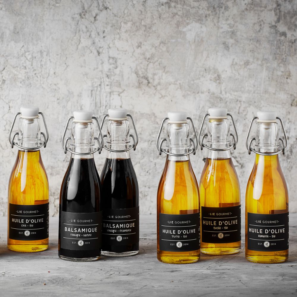 Extra Natives Olivenöl 200 ml, Basilikum, Lie Gourmet