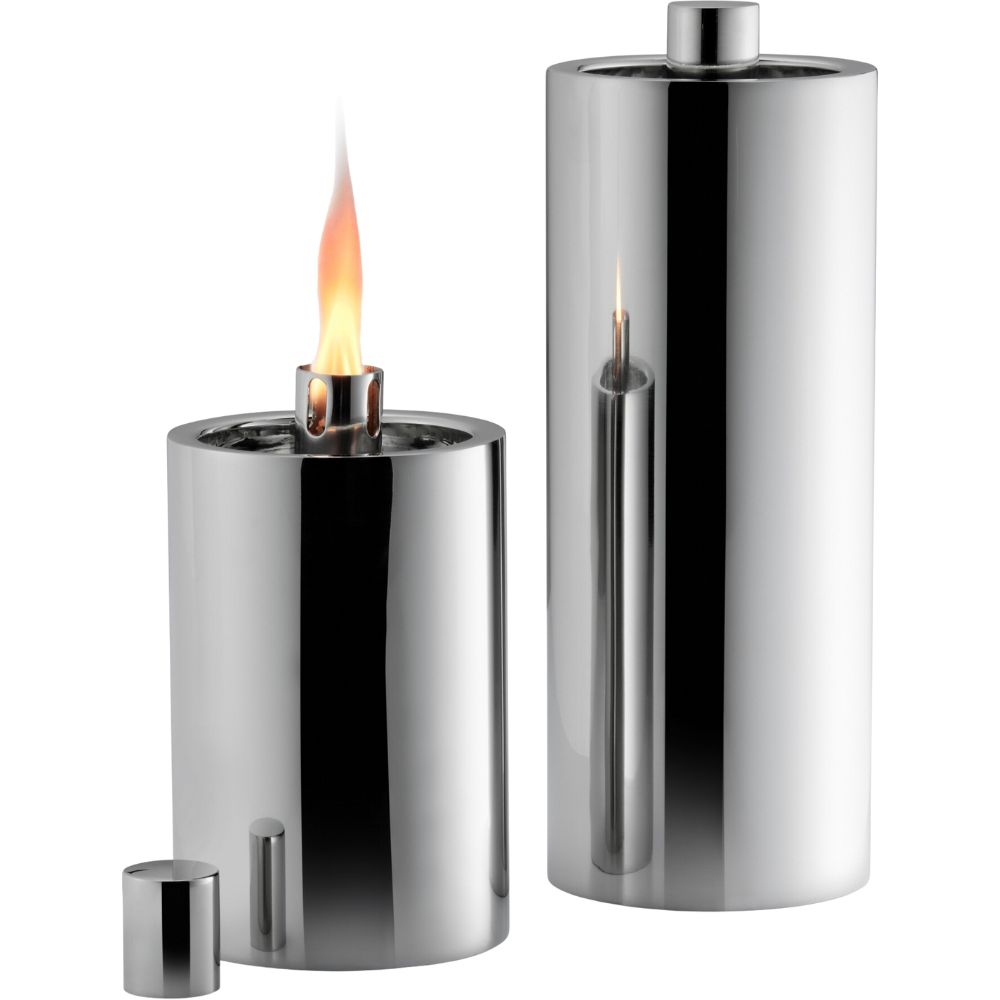 Gartenfackel KOS 17 cm, silber, Edelstahl, Philippi