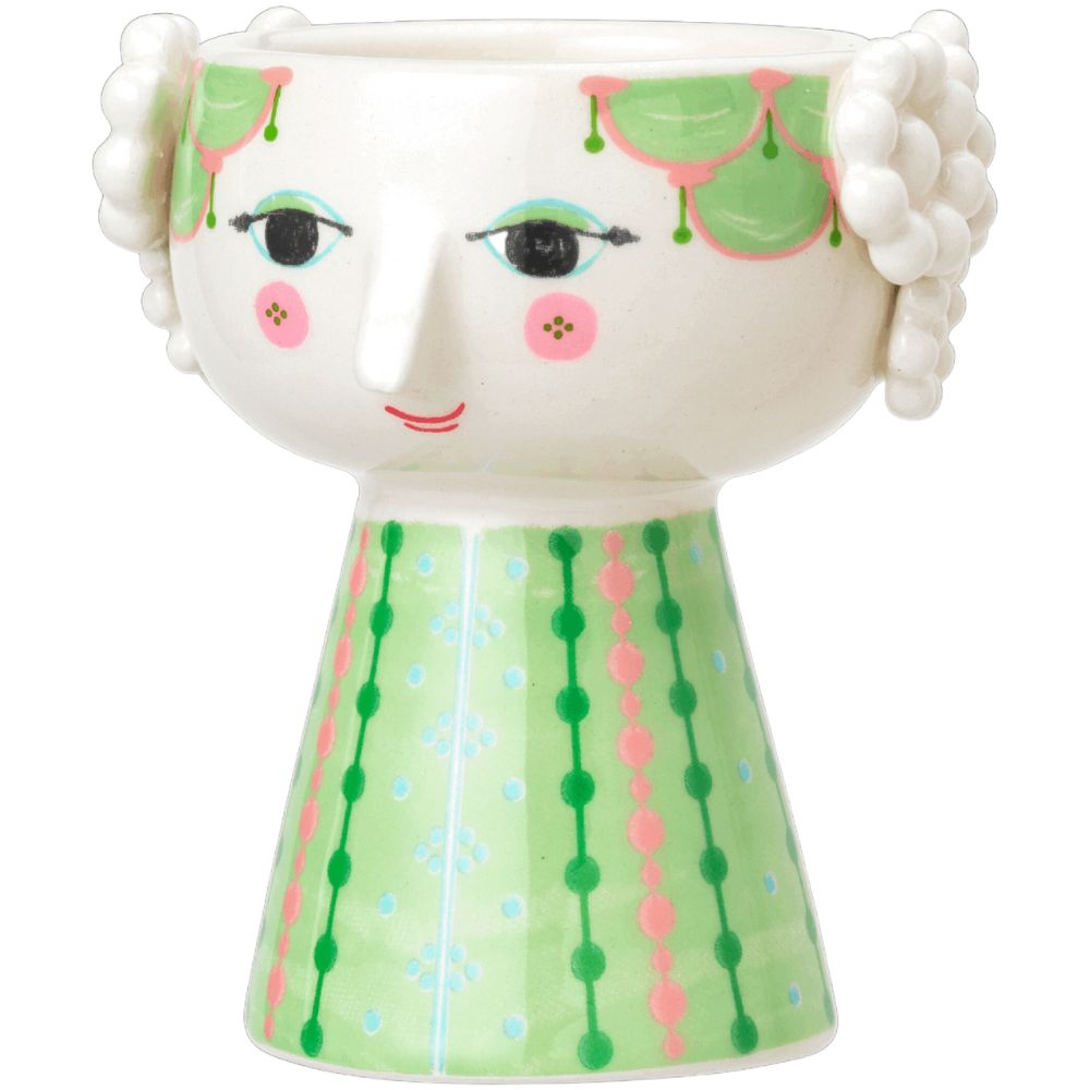 Stumpenkerzenhalter EVA 9 cm, hellgrün, Keramik, Bjørn Wiinblad