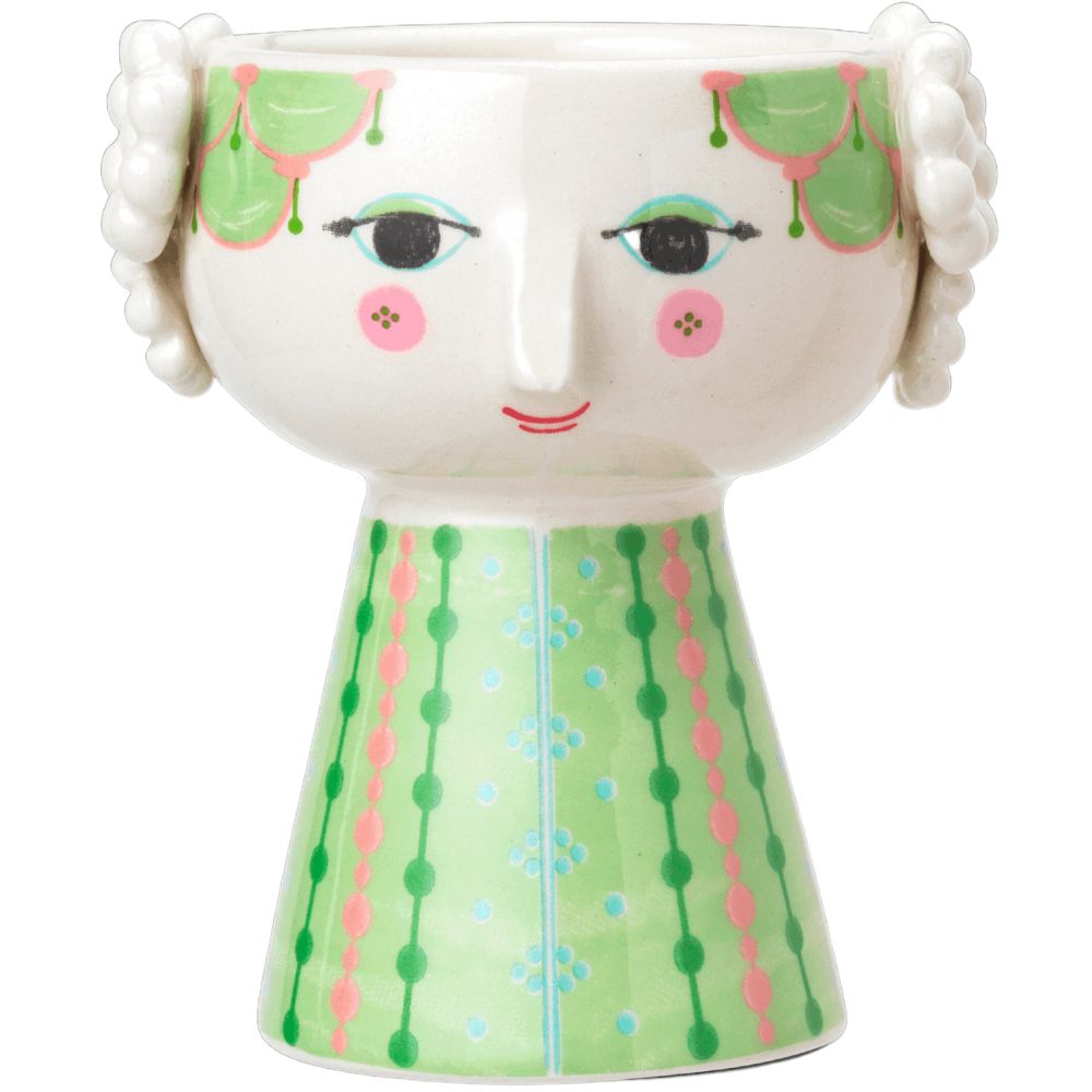Stumpenkerzenhalter EVA 9 cm, hellgrün, Keramik, Bjørn Wiinblad