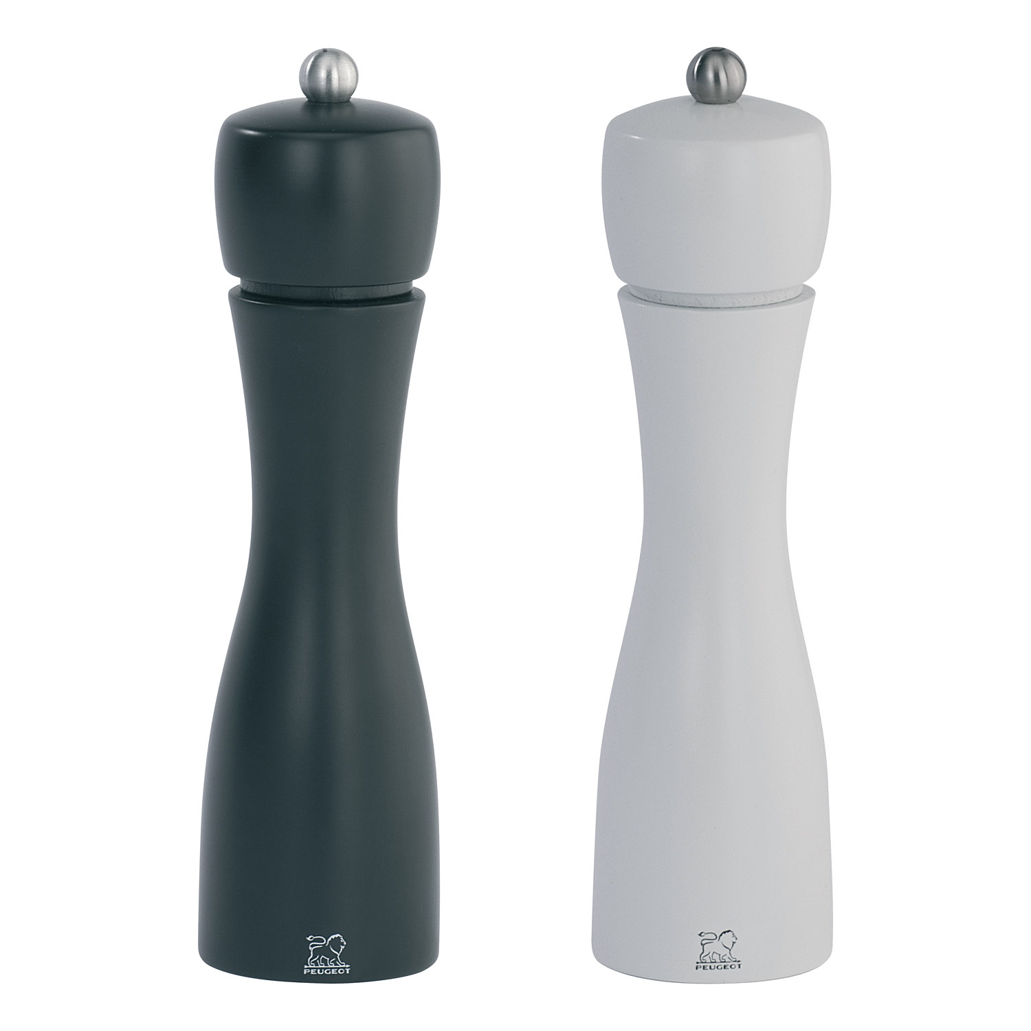 Salz- und Pfeffermühle Set TAHITI 20 cm, schwarz/weiß, Buchenholz, Peugeot