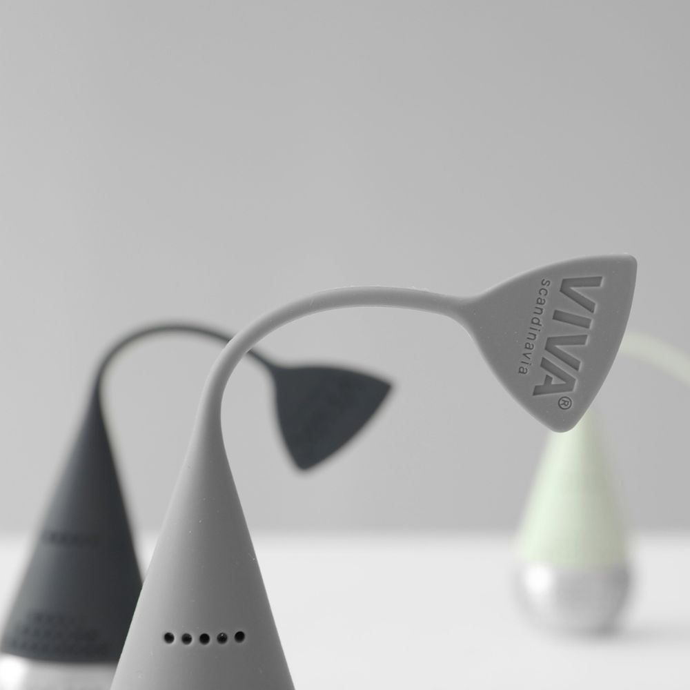 Teesieb INFUSION EGG 16 cm, grau, Edelstahl, Viva Scandinavia