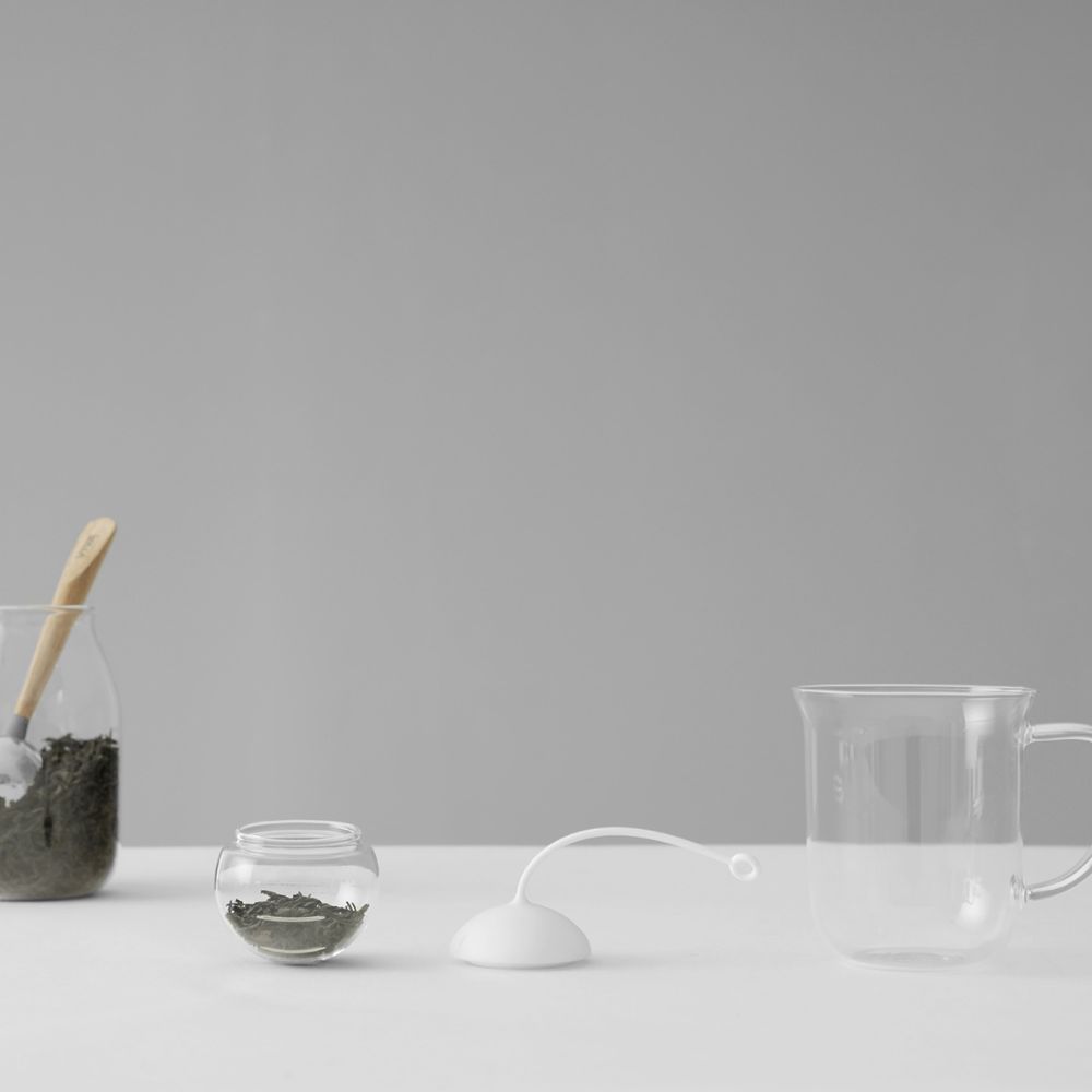 Teesieb INFUSION GLOBE 16 cm, weiß, Glas, Viva Scandinavia