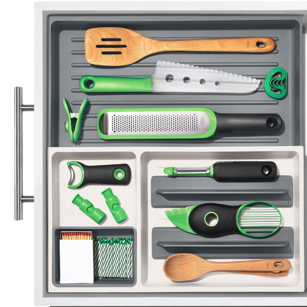 Besteckkasten GOOD GRIPS 41 cm, grau, Kunststoff, OXO