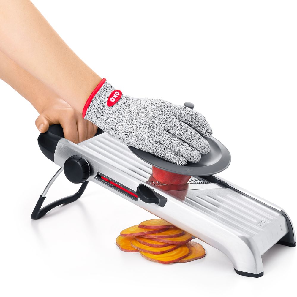 Mandoline GOOD GRIPS 43 cm, silber, Edelstahl, OXO