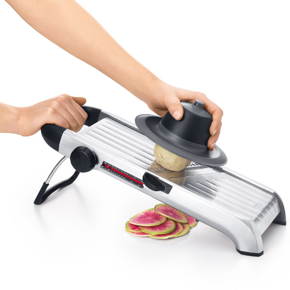 Mandoline GOOD GRIPS 43 cm, silber, Edelstahl, OXO