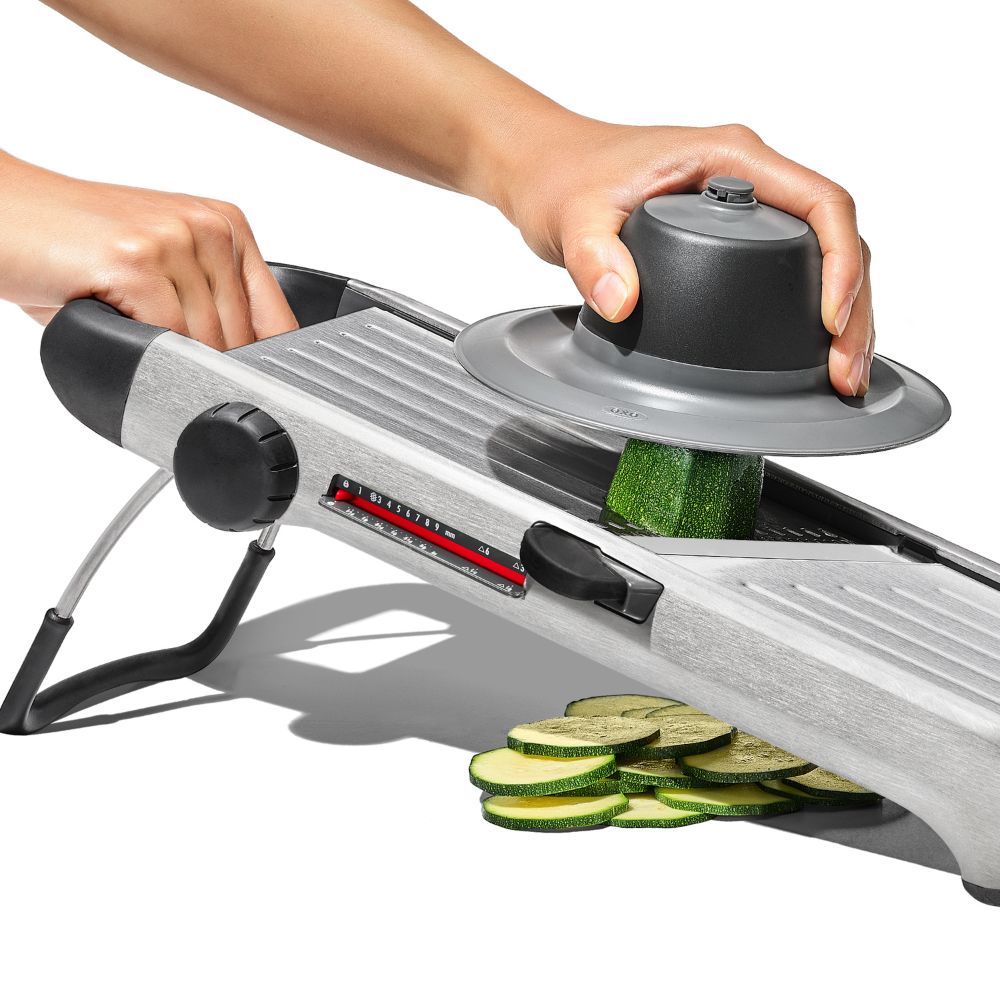 Mandoline GOOD GRIPS 43 cm, silber, Edelstahl, OXO