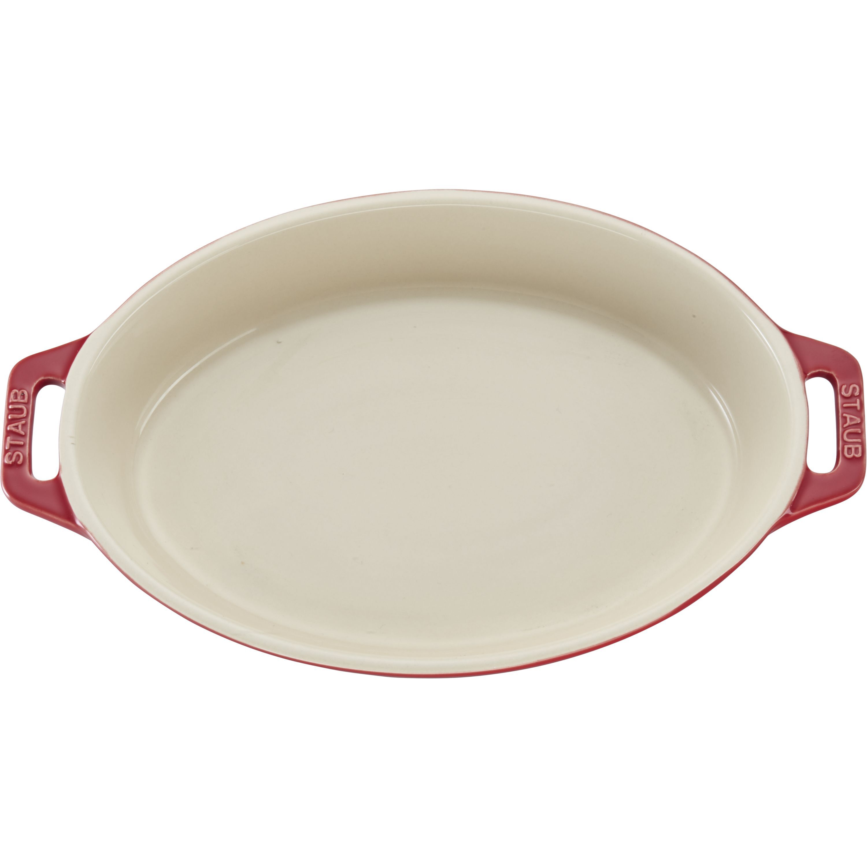 Auflaufform 23 cm, rot, Keramik, Staub