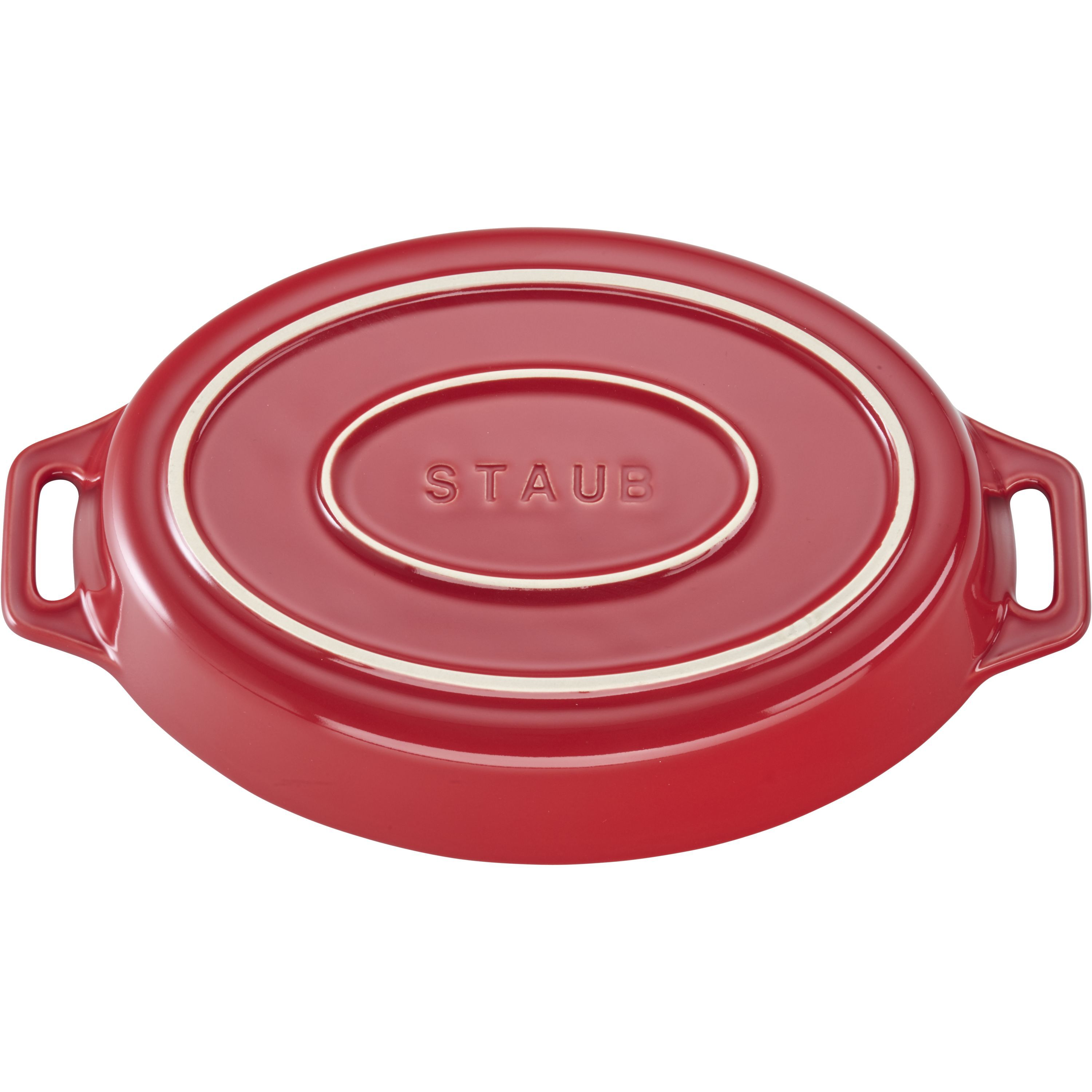 Auflaufform 23 cm, rot, Keramik, Staub