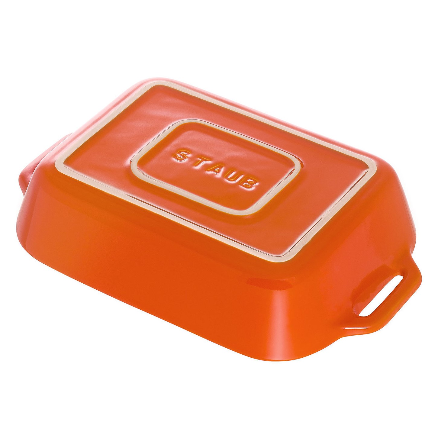 Auflaufform 14 x 11 cm, orange, Keramik, Staub