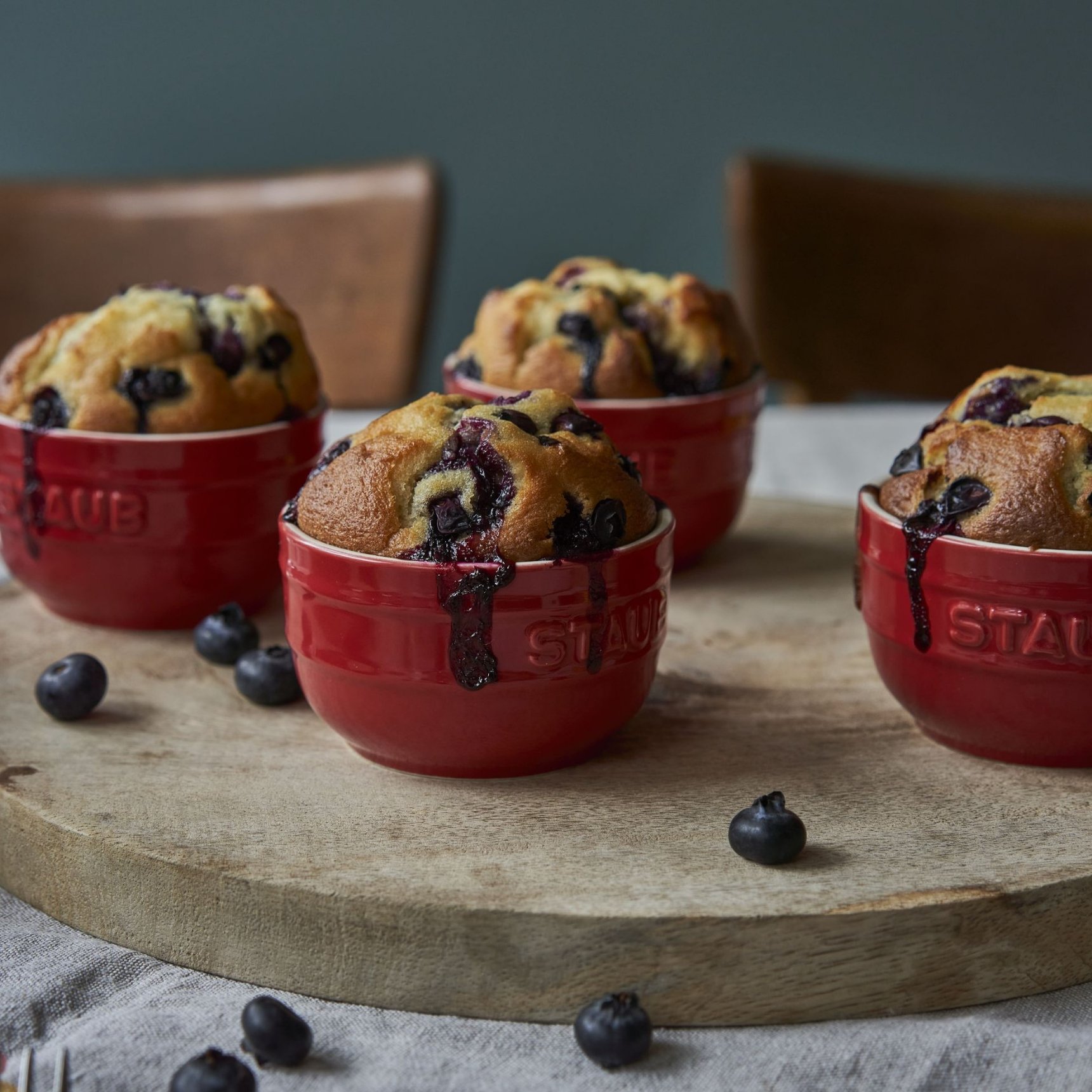 Ramekin 9 cm, 4er-Set, rot, Keramik, Staub