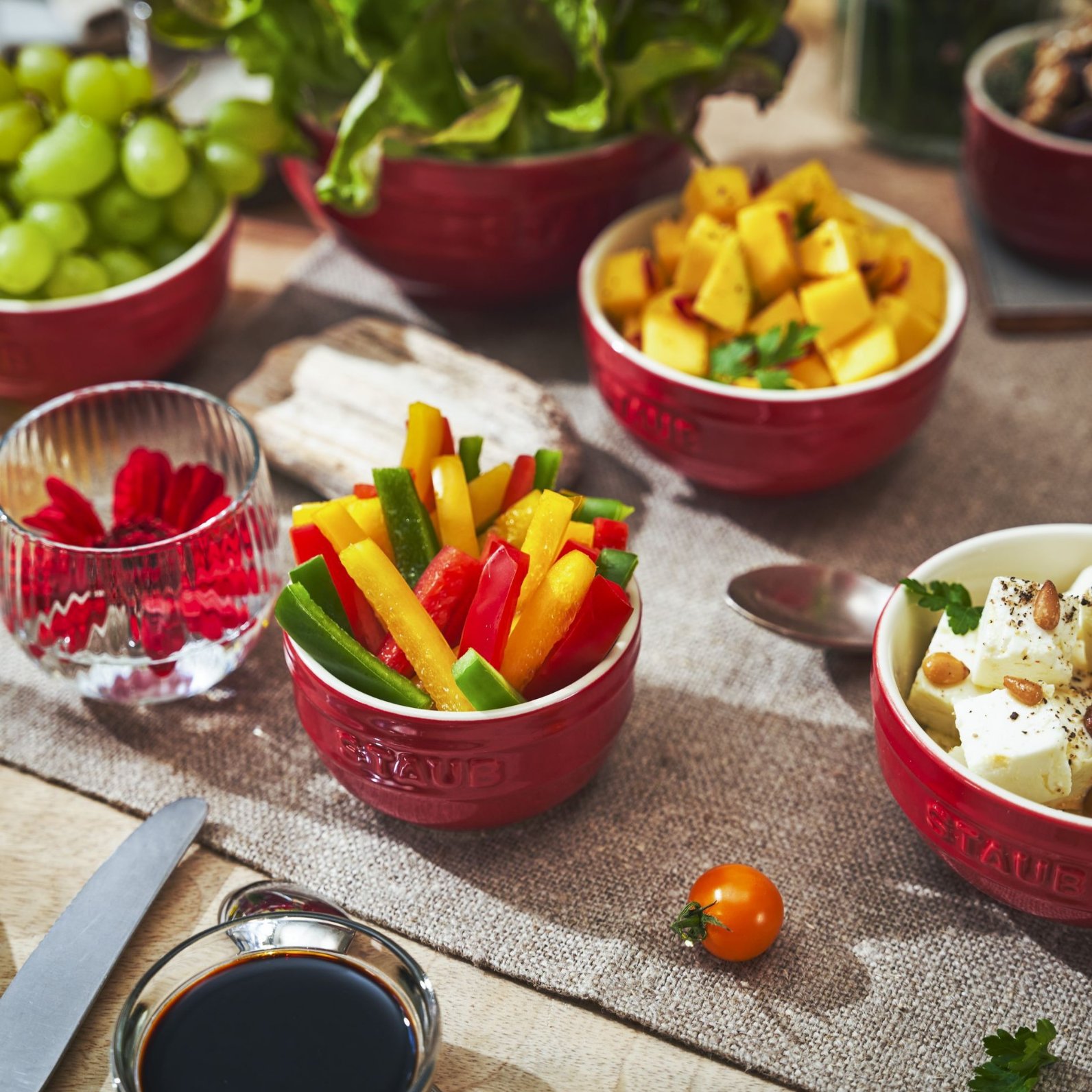 Ramekin 9 cm, 4er-Set, rot, Keramik, Staub