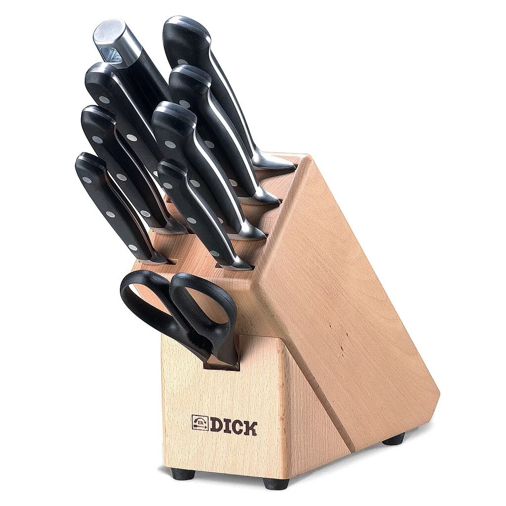Küchenmesser Set PREMIER PLUS mit Messerblock, 9-teilig, rostfreier Stahl, F.DICK