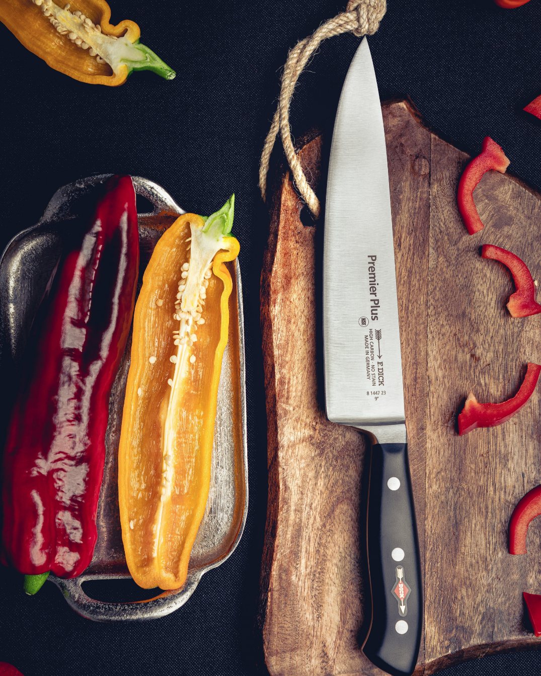 Küchenmesser PREMIER PLUS mit Ständer, 4-teilig, weiß, rostfreier Stahl, F.DICK