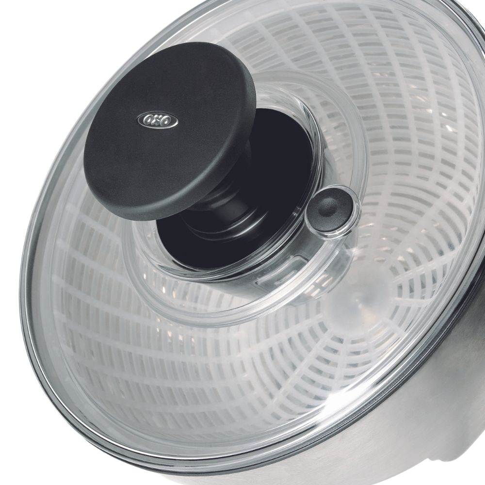 Salatschleuder STEEL 6,0 l, silber, Edelstahl, OXO