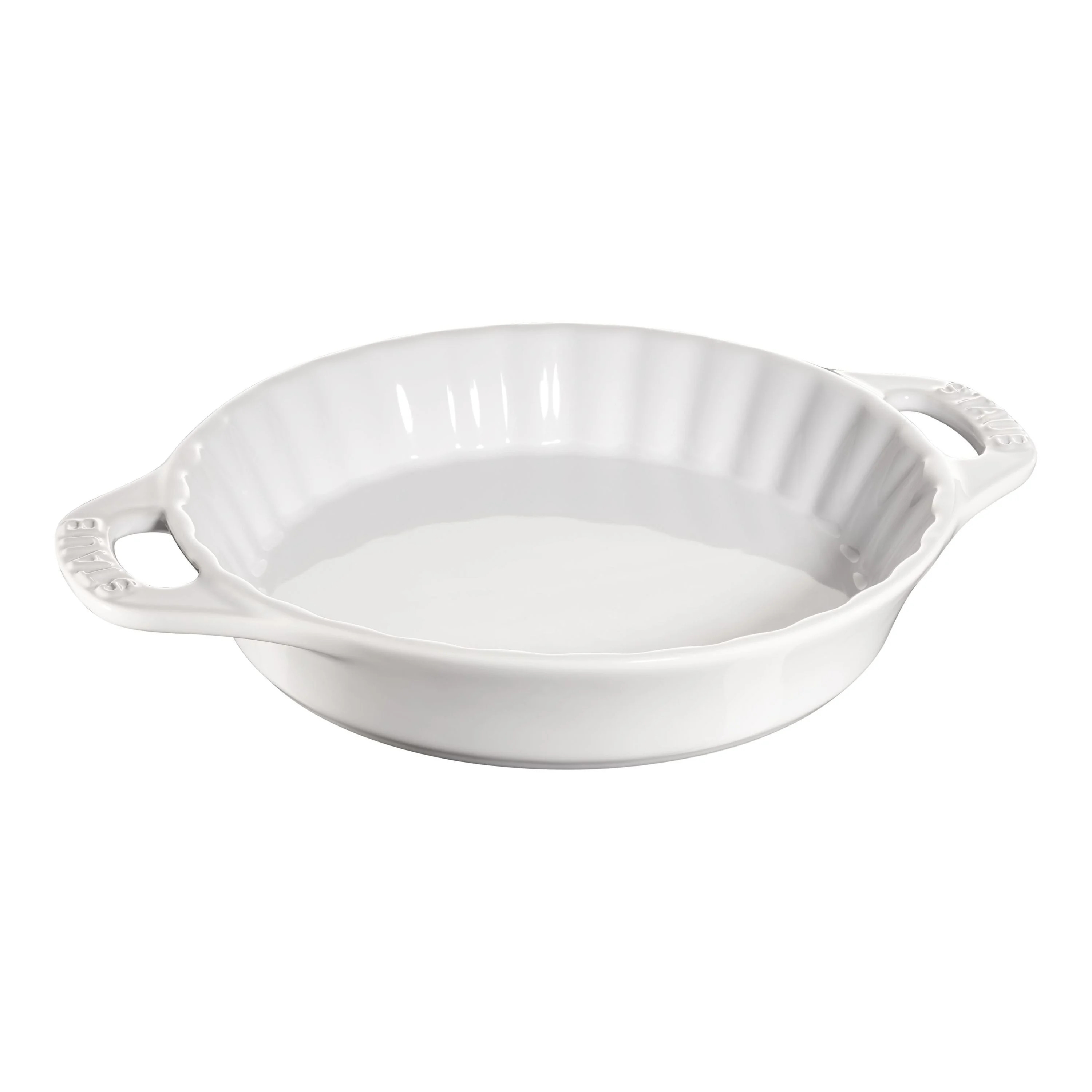 Tarteform Backform 24 cm, weiß, Keramik, Staub
