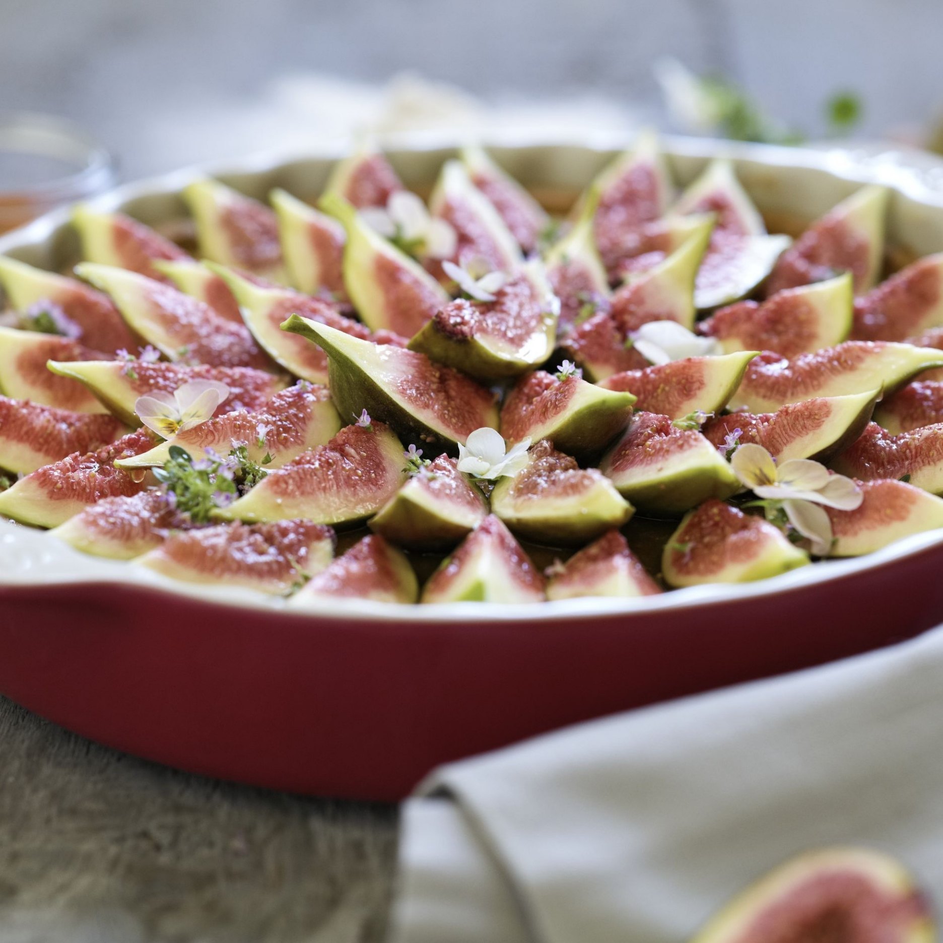 Tarteform Backform 30 cm, rot, Keramik, Staub