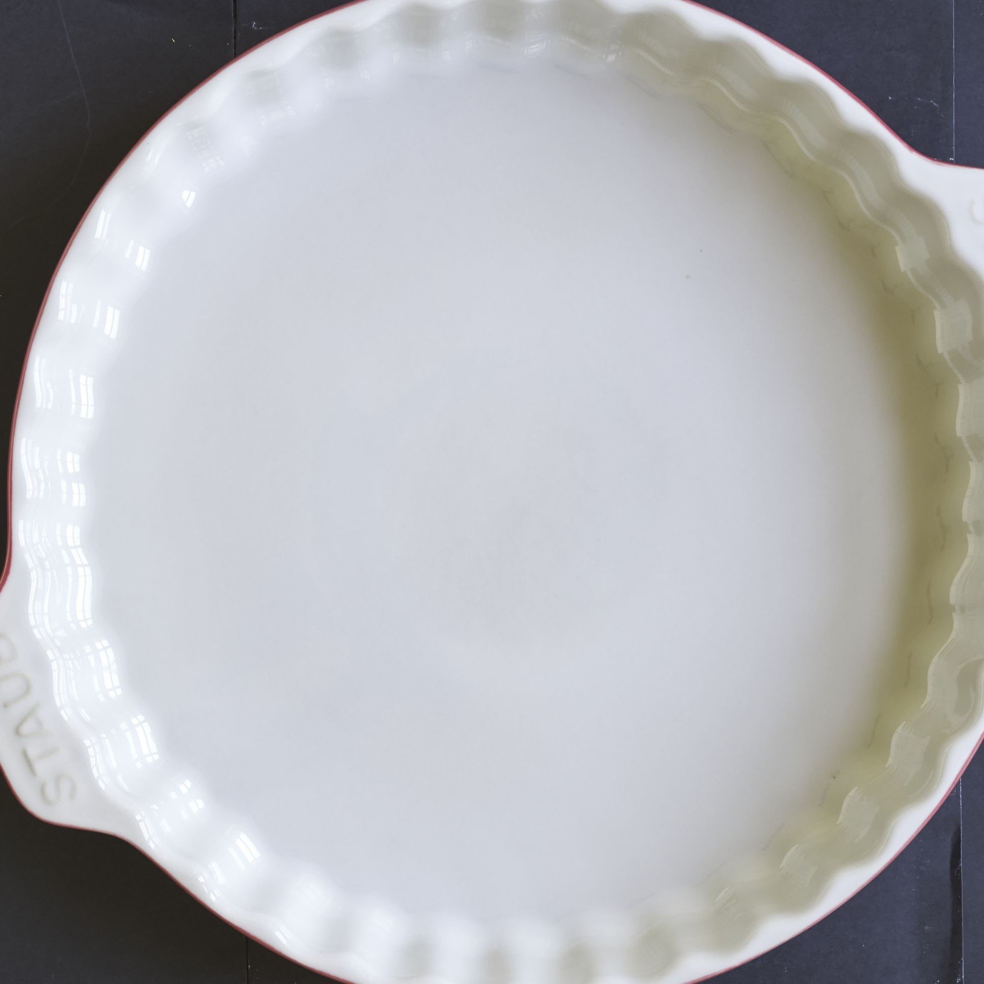 Tarteform Backform 30 cm, rot, Keramik, Staub
