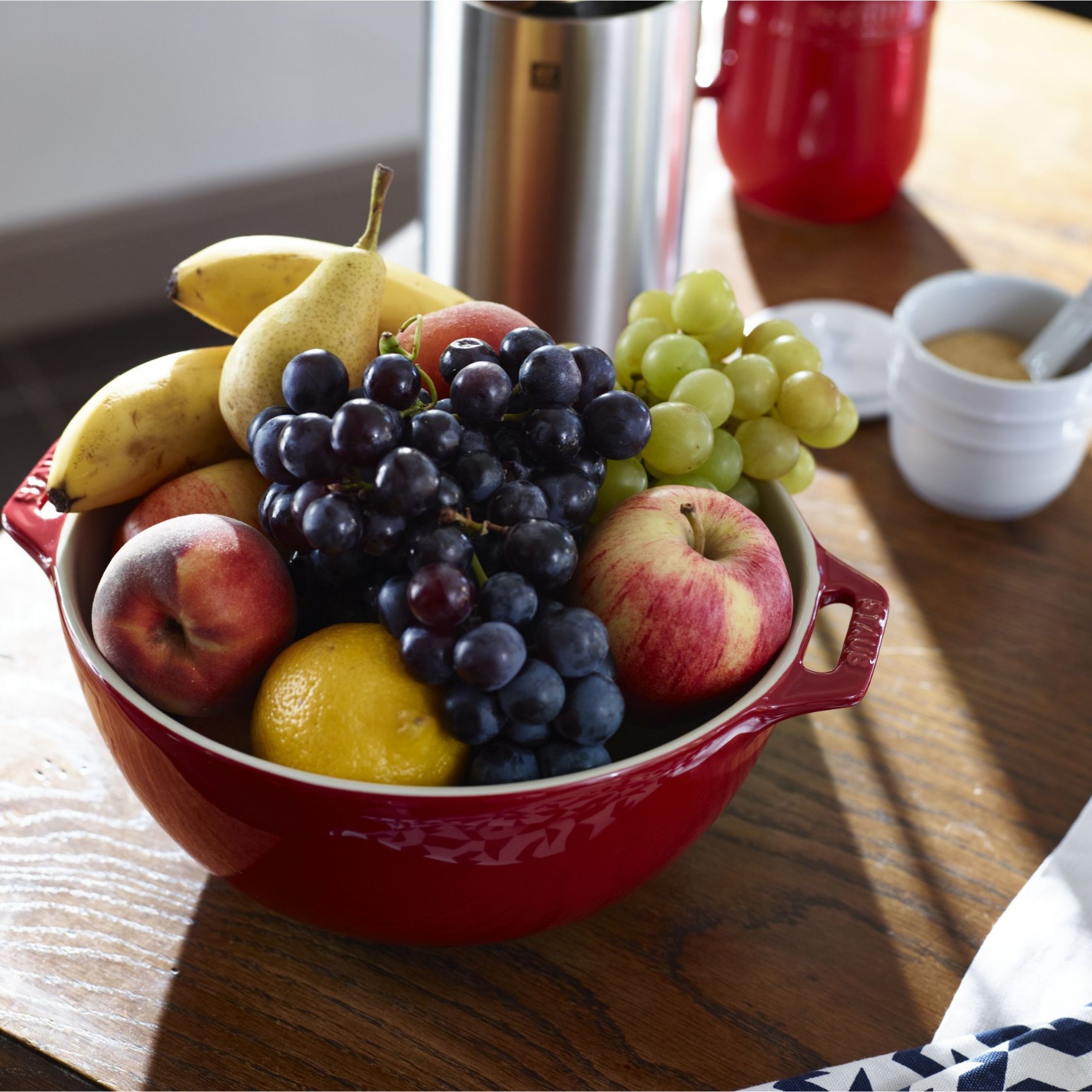 Salatschale 1,4 l, rot, Keramik, Staub
