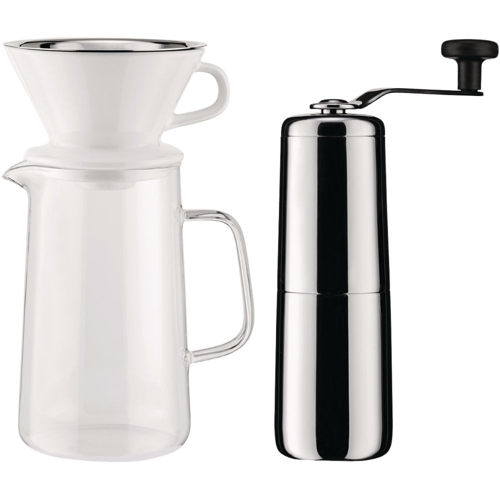 Kaffeefilterkanne SLOW COFFEE, mit Kaffeemühle, Alessi