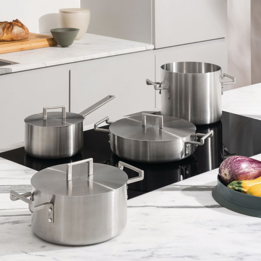 Stielkasserolle CONVIVIO 16 cm, 1,8 l, Edelstahl, Alessi