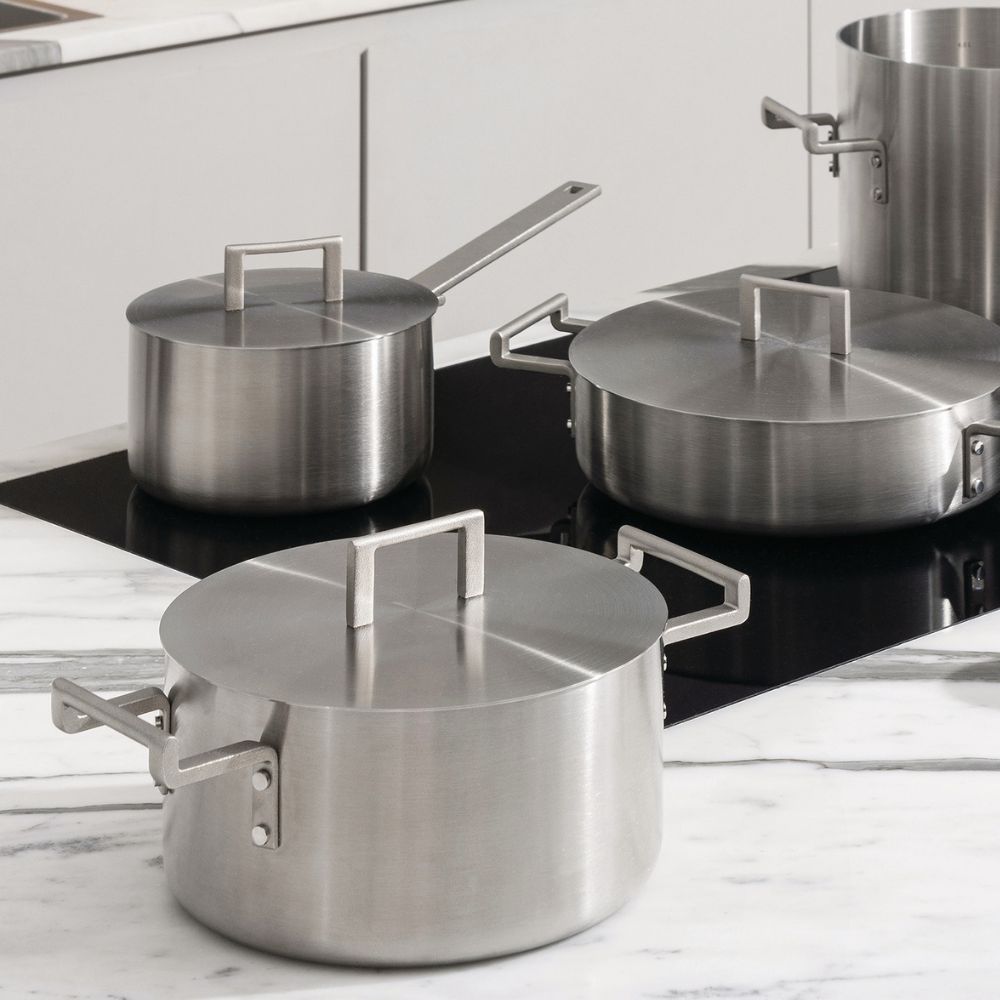 Stielkasserolle CONVIVIO 16 cm, 1,8 l, Edelstahl, Alessi