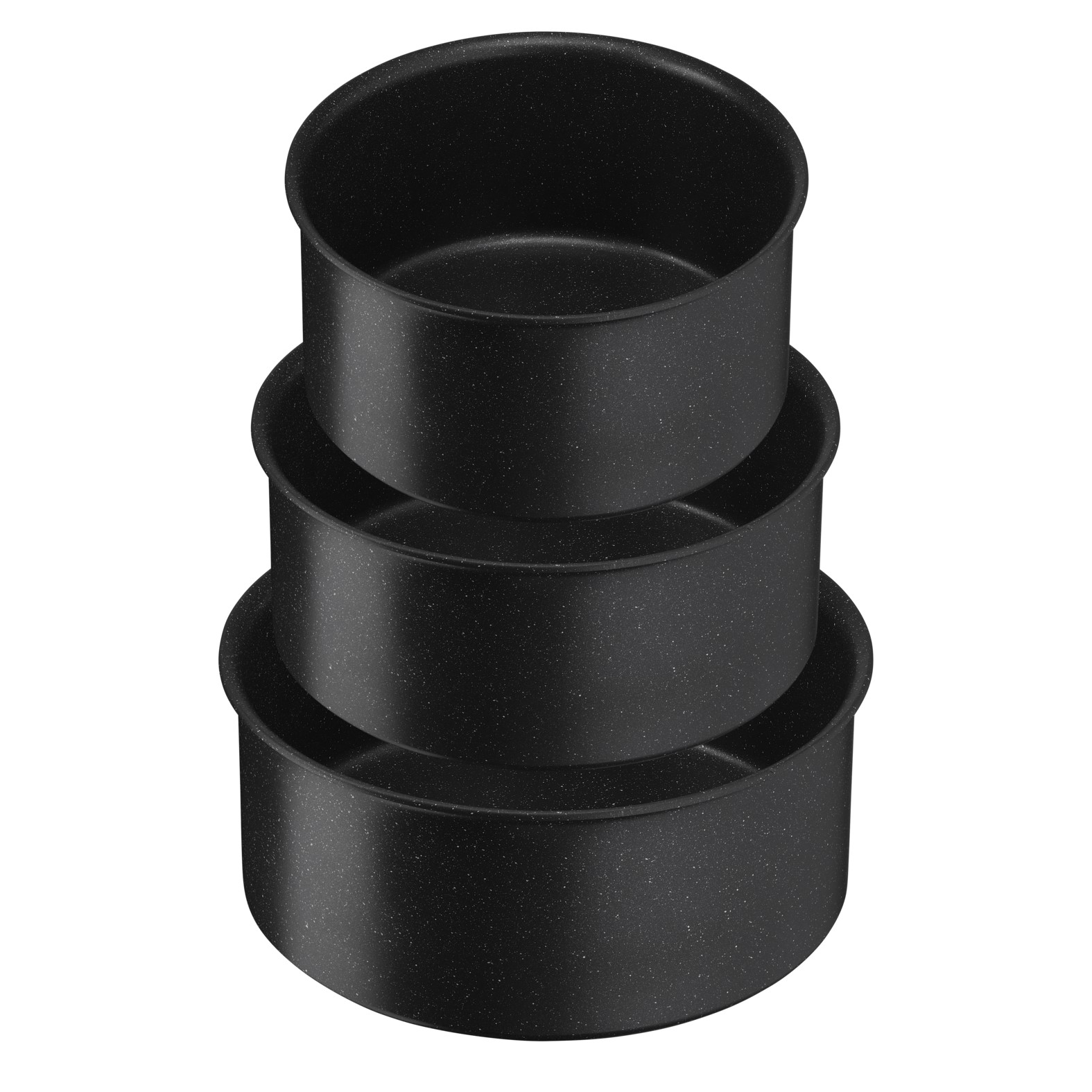 Kochtopfset INGENIO BLACK STONE L3998902, 4-teilig, schwarz, Aluminium, Tefal
