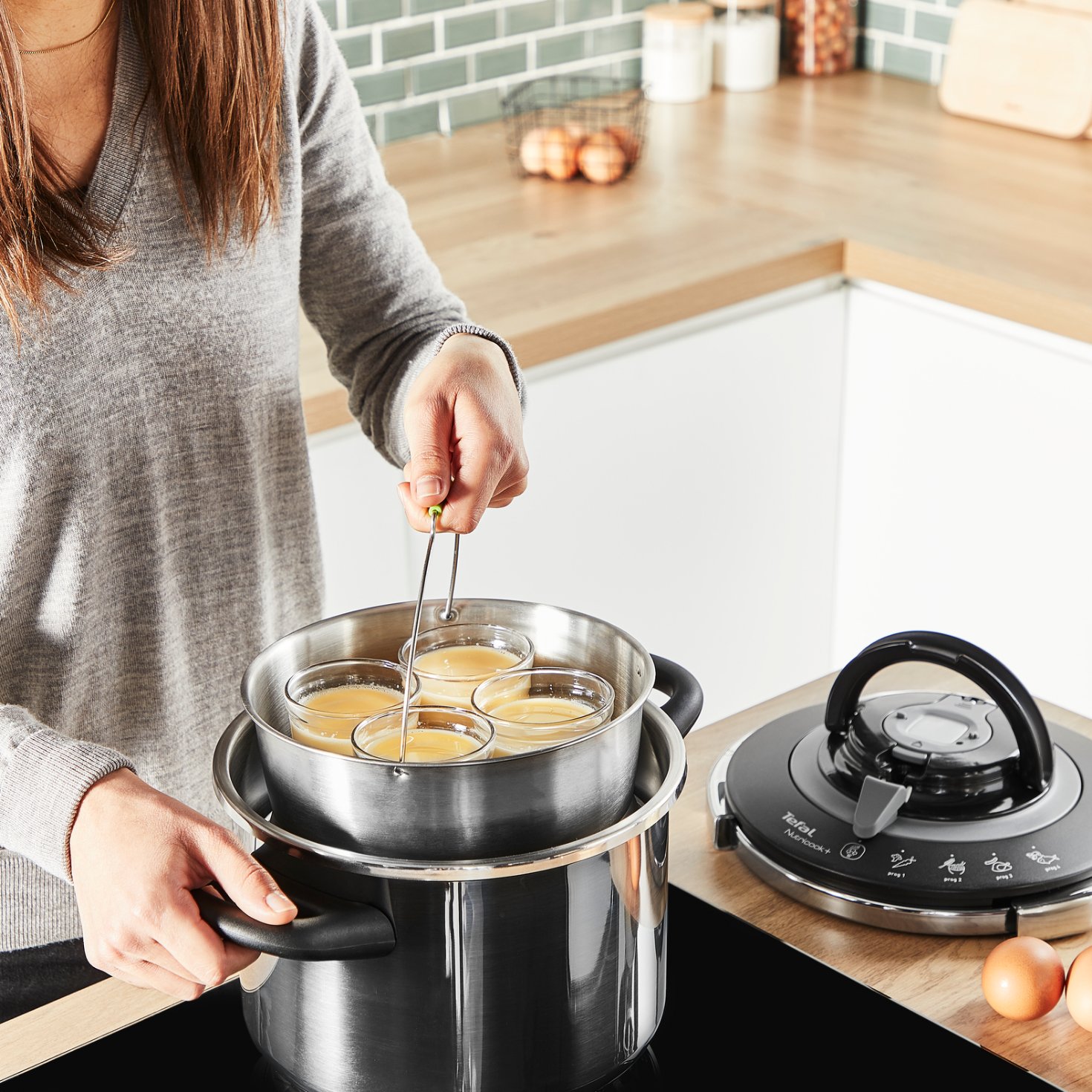 Schnellkochtopf NUTRICOOK+ P4220745 6 l, Edelstahl, Tefal