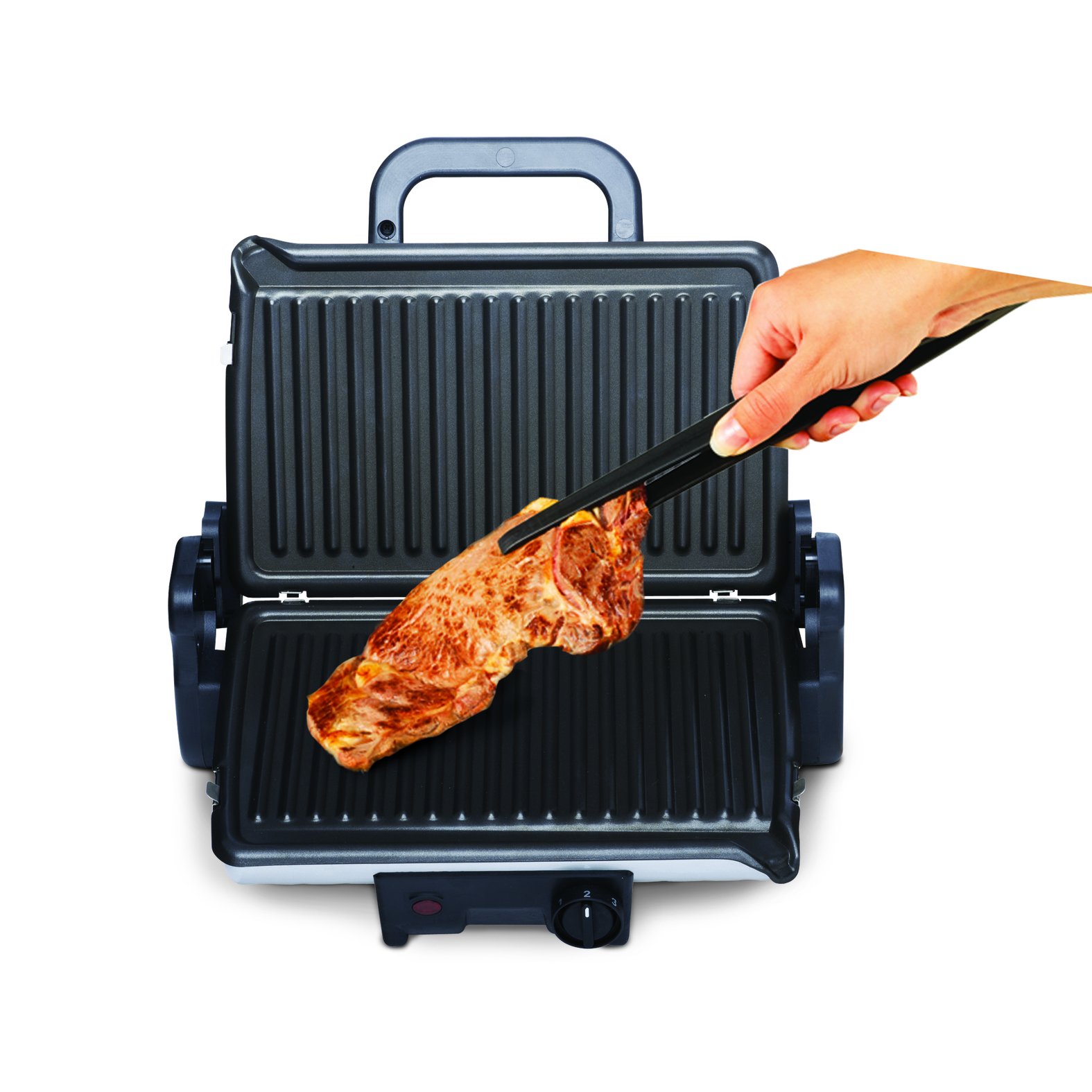 Elektro Kontaktgrill MINUTE GC205012 1600 W, silber, Tefal