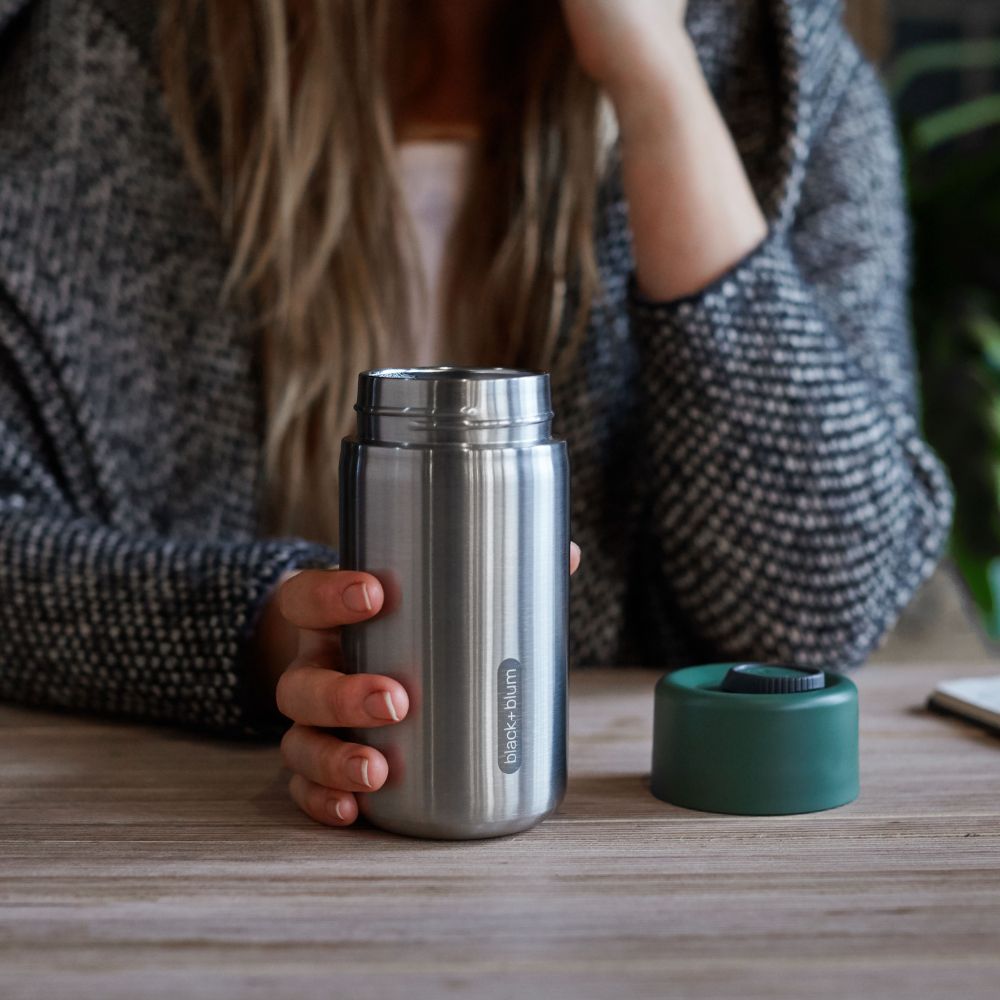 Reisebecher To Go Becher 340 ml, Olive, Edelstahl, Black+Blum