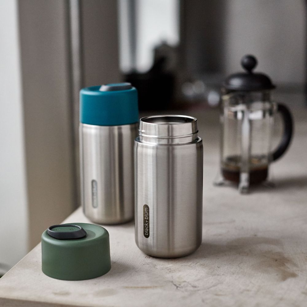 Reisebecher To Go Becher 340 ml, Olive, Edelstahl, Black+Blum