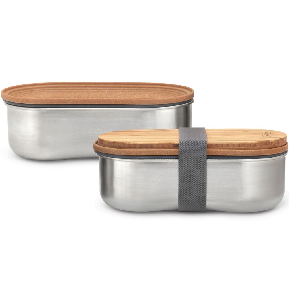 Lunchbox 1 l, grau, Edelstahl, Black+Blum