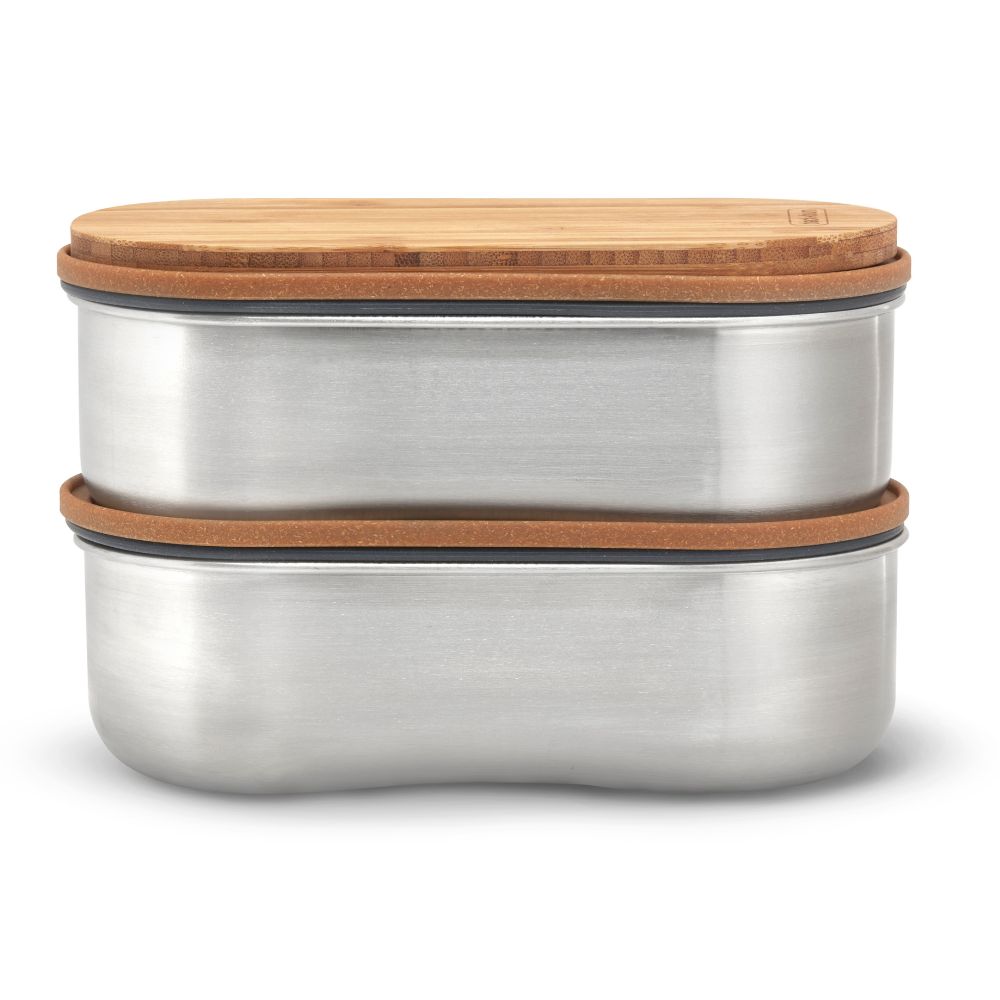 Lunchbox 1 l, grau, Edelstahl, Black+Blum