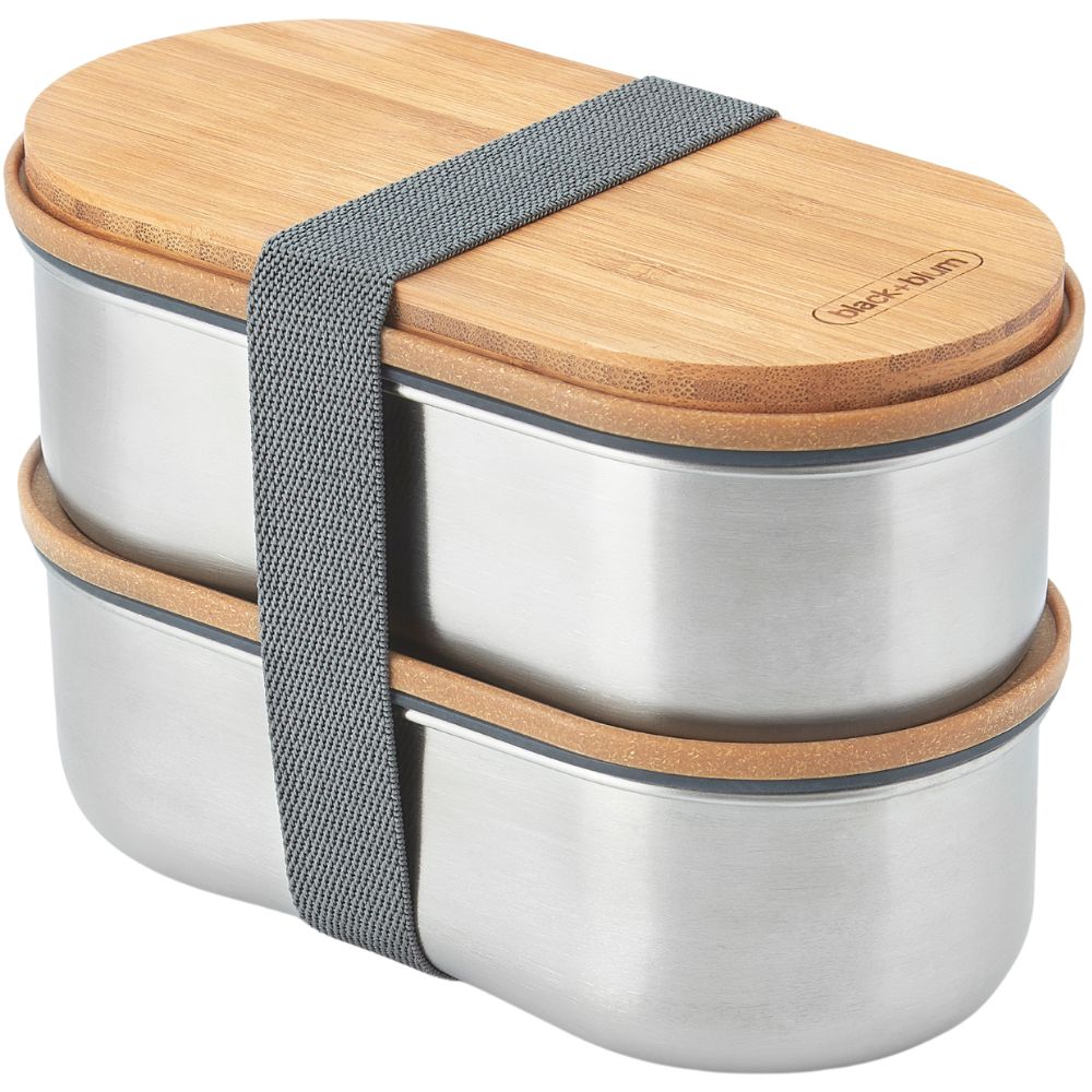 Lunchbox 1 l, grau, Edelstahl, Black+Blum